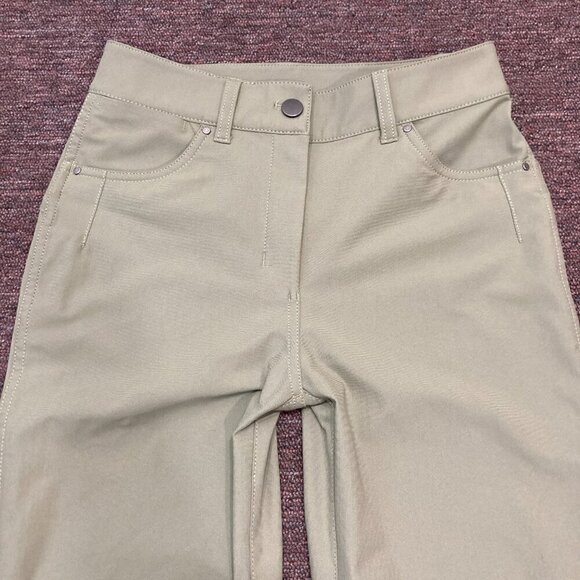 Lululemon City Sleek‎ 5 Pocket 7/8 Pants Womens Size 2 Green Stretch - Like New - Picture 2 of 10